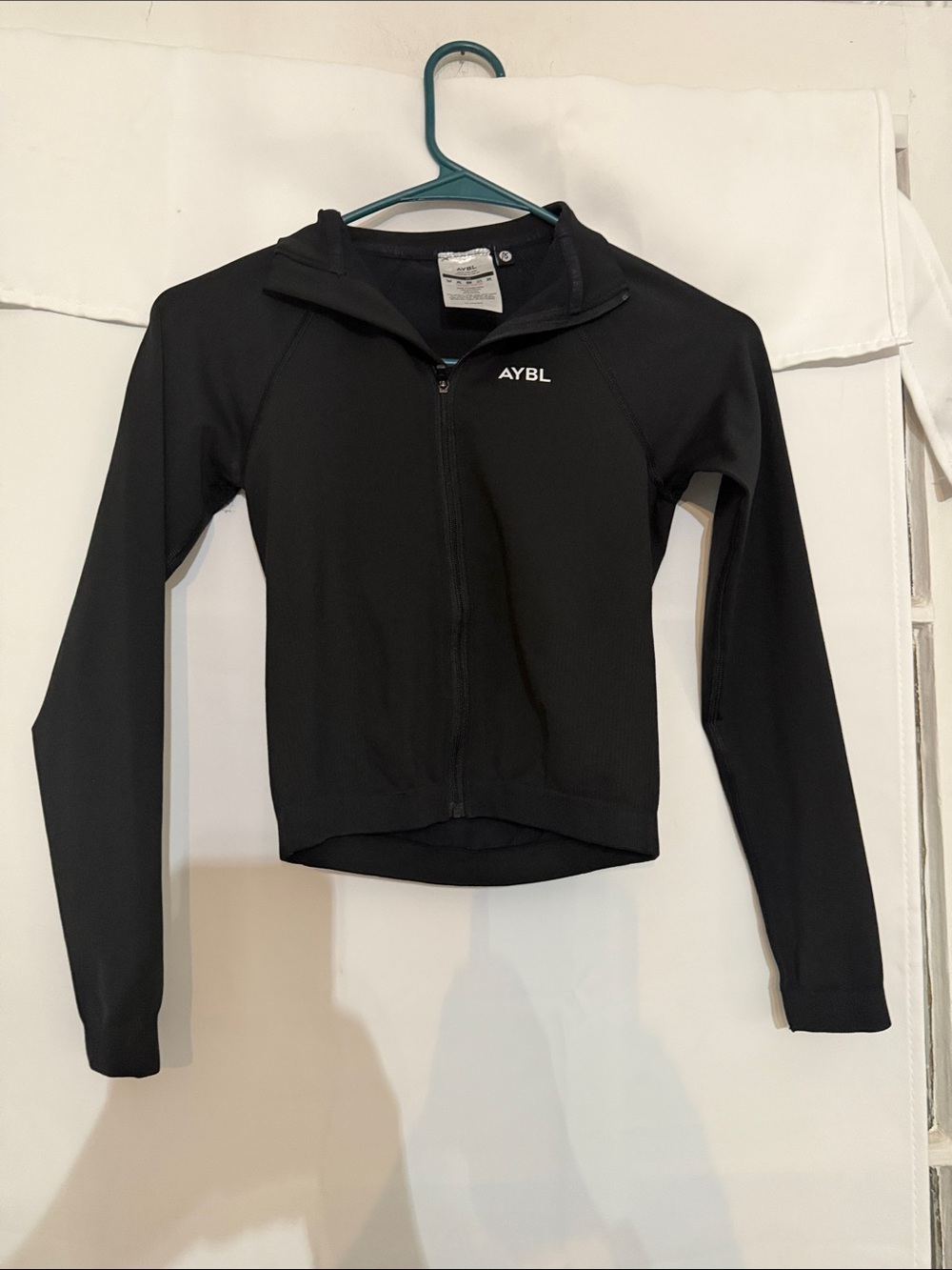 AYBL Black Full-Zip Hooded Athletic Jacket